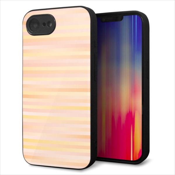 Rakuten - iPhone17e ケース カバー 背面 ガラス TPU デザイン ガラプリ 【IB909 グラデーションボーダー_オレンジ】 印刷 光沢 MLM