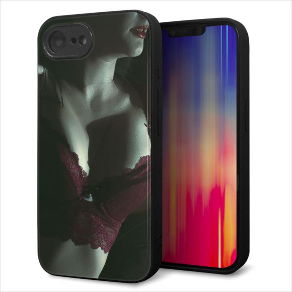 Rakuten - iPhone17e ケース カバー 背面 ガラス TPU デザイン ガラプリ 【KM887 ランジェリー】 印刷 光沢 MLM