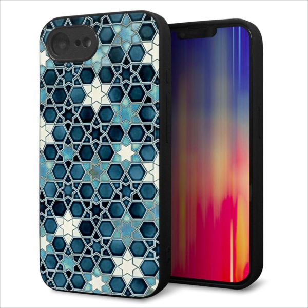 乐天商城 - iPhone17e ケース カバー 背面 ガラス TPU デザイン ガラプリ 【MA955 パターン柄 C】 印刷 光沢 MLM