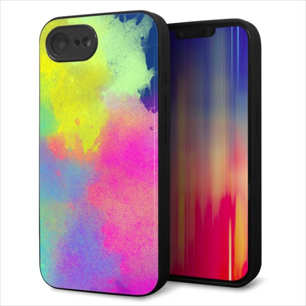 Rakuten - iPhone17e ケース カバー 背面 ガラス TPU デザイン ガラプリ 【YJ294 デザイン 色彩】 印刷 光沢 MLM