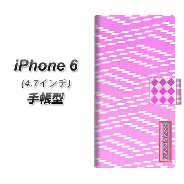 iPhone6 (4.7インチ) スマホケース手帳型/レザー/ケース / カバー【YC852 ドットパターンピンク】(アイフォン/IPHONE6/スマホケース/手..
