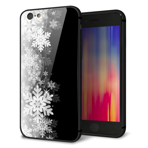 Rakuten - iPhone6 ケース カバー 背面 ガラス TPU デザイン 【 603 白銀と闇 】 印刷 光沢 MMLM