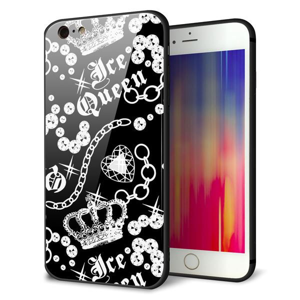 Rakuten - iPhone6PLUS ケース カバー 背面 ガラス TPU デザイン 【 187 ゴージャスクラウン 】 印刷 光沢 MMLM