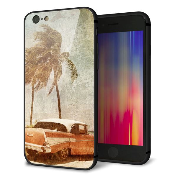 Rakuten - iPhone6s ケース カバー 背面 ガラス TPU デザイン 【 620 憧れの時-CAR 】 印刷 光沢 MMLM