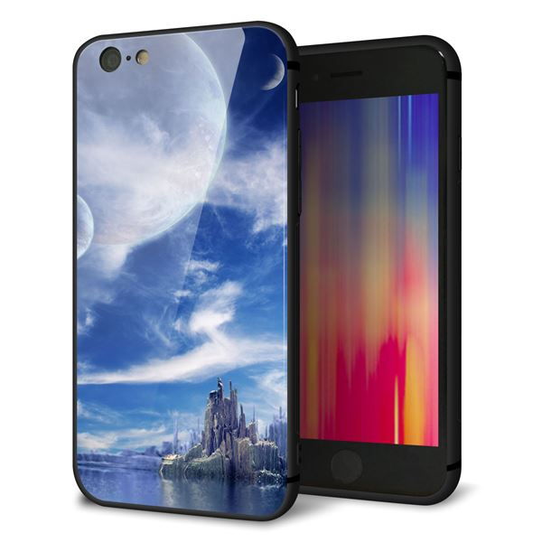 Rakuten - iPhone6s ケース カバー 背面 ガラス TPU デザイン 【 1270 広がる宇宙 】 印刷 光沢 MMLM