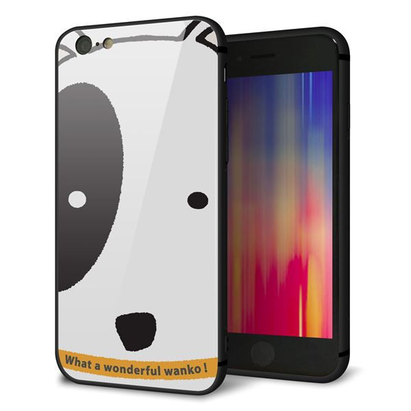 乐天商城 - iPhone6s ケース カバー 背面 ガラス TPU デザイン 【 IA800 わんこ 】 印刷 光沢 MMLM