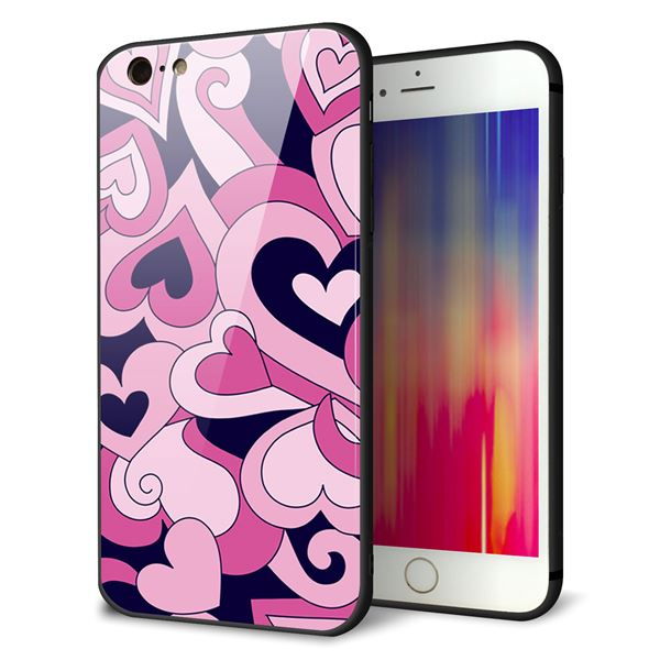Rakuten - iPhone6sPLUS ケース カバー 背面 ガラス TPU デザイン 【 223 ハートの調べ 】 印刷 光沢 MMLM