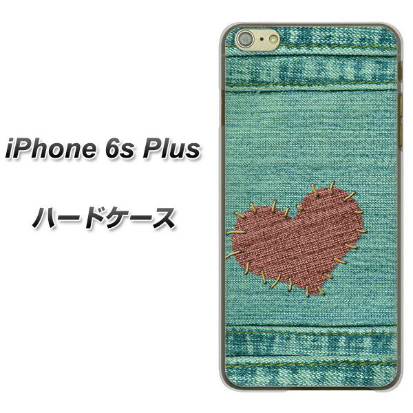 iPhone6s PLUS ハードケース / カバー【1142 デニムとハート 素材クリア】★高解像度版(アイフォン6s プラス/IPHONE6SPULS/スマホケース)