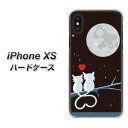 Apple iPhone XS ハードケース カバー 【376 恋するしっぽ 素材クリア】