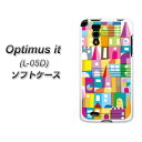 docomo Optimus it L-05D やわらかケース(TPU ソフトケース)【UB943 ジャニーストリート(素材ホワイト)】シリコンケースより堅く、軟性のある優れたスマホケース TPU素材(ドコモ/Optimusit/L05D用/オプティマス イット用/スマホ/ケース/カバー)