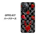 OPPO A77 ハードケース カバー 【AG833 苺パンク(黒) UV印刷 素材クリア】