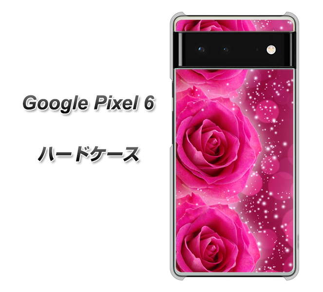 Google Pixel 6 ハードケース / カバー【VA815 3連のバラ 素材クリア】 UV印刷 ★高解像度版(グーグルピクセル6/PIXEL6/スマホケース)