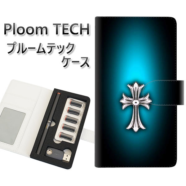 プルームテック ケース 手帳型 ploomtech ケース 【334 クロスブルー】プルームテックケース レザー ギフト タバコ 電子タバコ カバー タバコポー...