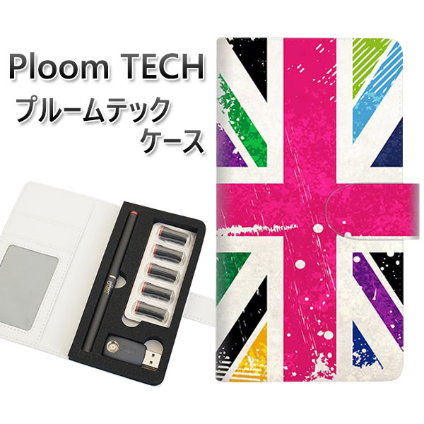 プルームテック ケース 手帳型 ploomtech ケース 【SC806 ユニオンジャック ピンクビンテージ】プルームテックケース レザー ギフト タバコ 電子...