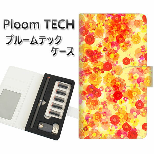 プルームテック ケース 手帳型 ploomtech ケース 【SC867 リバティプリント フルールドパルファン イエロー】プルームテックケース レザー ギフト...
