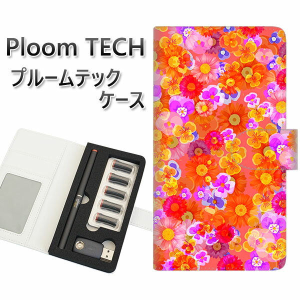 プルームテック ケース 手帳型 ploomtech ケース 【SC871 リバティプリント フルールドパルファン レッド】プルームテックケース レザー ギフト ...