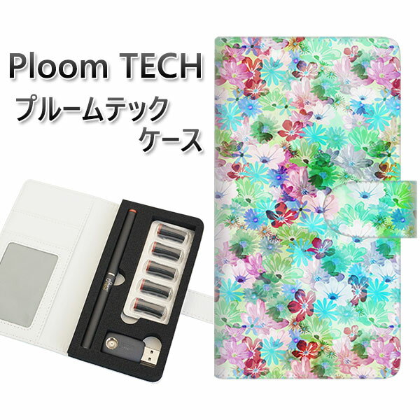 プルームテック ケース 手帳型 ploomtech ケース 【SC872 リバティプリント プレスドフラワー グリーン】プルームテックケース レザー ギフト タ...