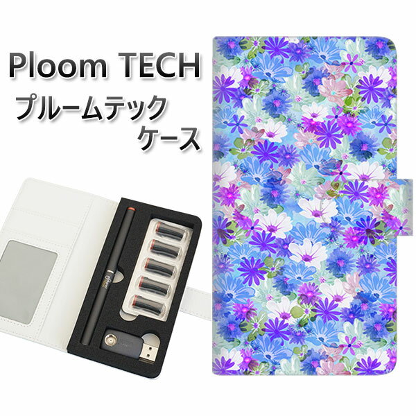 プルームテック ケース 手帳型 ploomtech ケース 【SC875 リバティプリント プレスドフラワー ブルー】プルームテックケース レザー ギフト タバ...