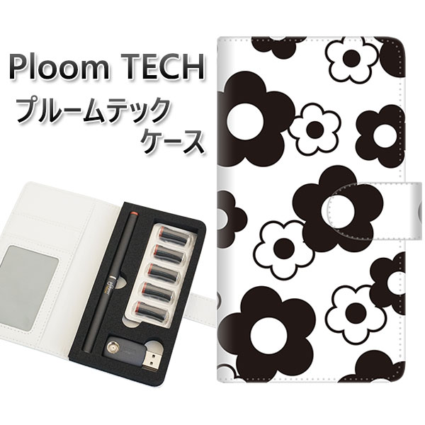 プルームテック ケース 手帳型 ploomtech ケース 【SC922 デイジー ブラック】プルームテックケース レザー ギフト タバコ 電子タバコ カバー ...