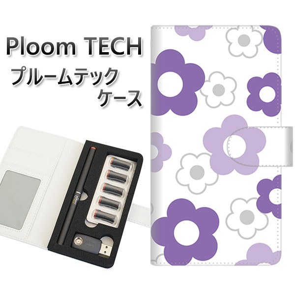 プルームテック ケース 手帳型 ploomtech ケース 【SC925 デイジー パープル】プルームテックケース レザー ギフト タバコ 電子タバコ カバー ...