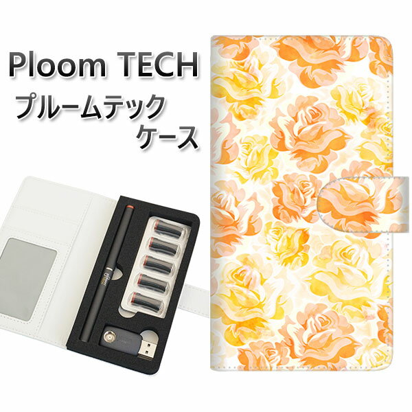 プルームテック ケース 手帳型 ploomtech ケース 【SC931 ローズ イエロー】プルームテックケース レザー ギフト タバコ 電子タバコ カバー タ...
