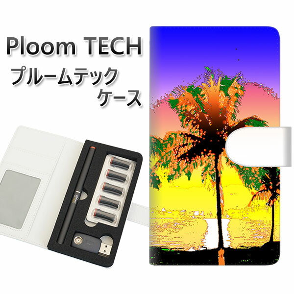 プルームテック ケース 手帳型 ploomtech ケース 【YC982 トロピカル03】プルームテックケース レザー ギフト タバコ 電子タバコ カバー タバ...