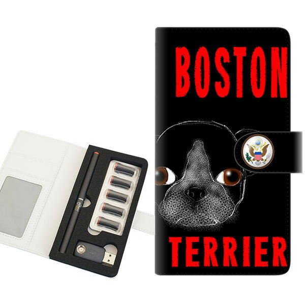 プルームテック ケース 手帳型 ploomtech ケース 【YD853 ボストンテリア04】プルームテックケース レザー ギフト タバコ 電子タバコ カバー ...