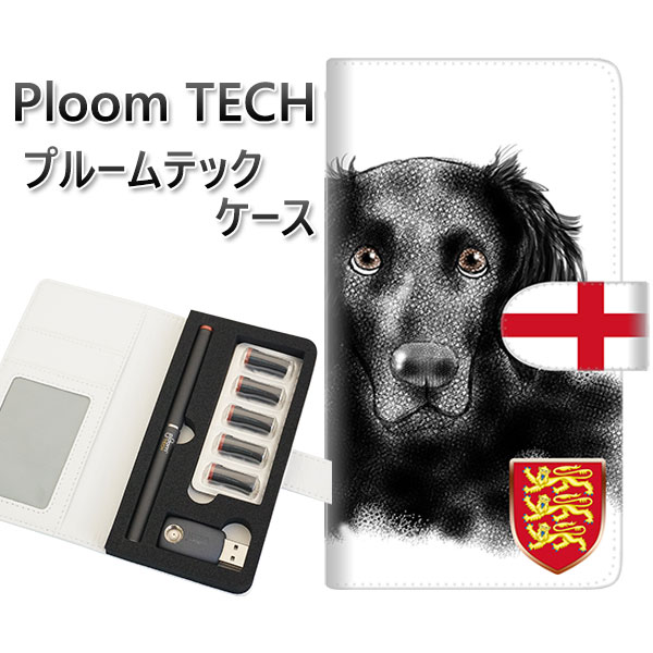 プルームテック ケース 手帳型 ploomtech ケース 【YD982 フラットコーテッドレトリバー01】プルームテックケース レザー ギフト タバコ 電子タ...