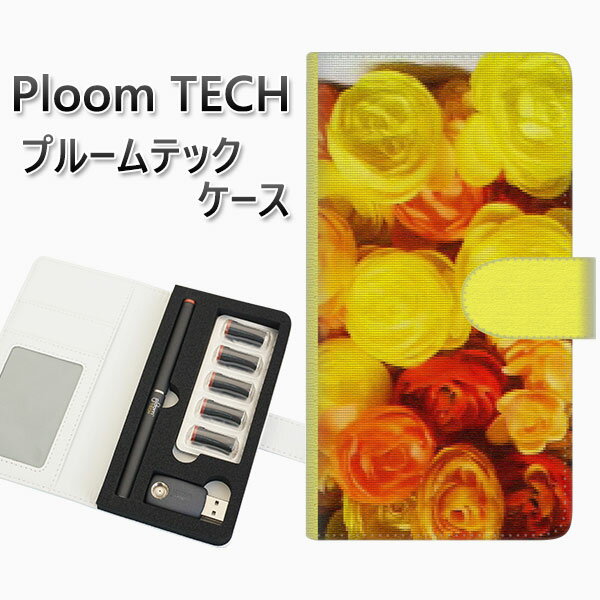 プルームテック ケース 手帳型 ploomtech ケース 【YI880 フラワー1】 プルームテックケース レザー ギフト タバコ 電子タバコ カバー タバコ...