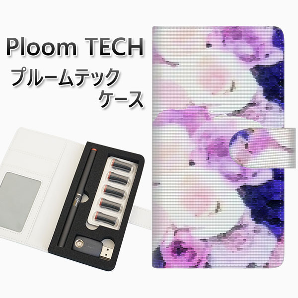 プルームテック ケース 手帳型 ploomtech ケース 【YI889 フラワー10】 プルームテックケース レザー ギフト タバコ 電子タバコ カバー タバ...