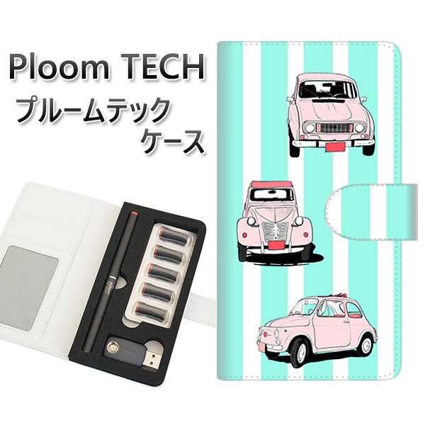 プルームテック ケース 手帳型 ploomtech ケース 【YJ146 かわいい 車】 プルームテックケース レザー ギフト タバコ 電子タバコ カバー タバ...