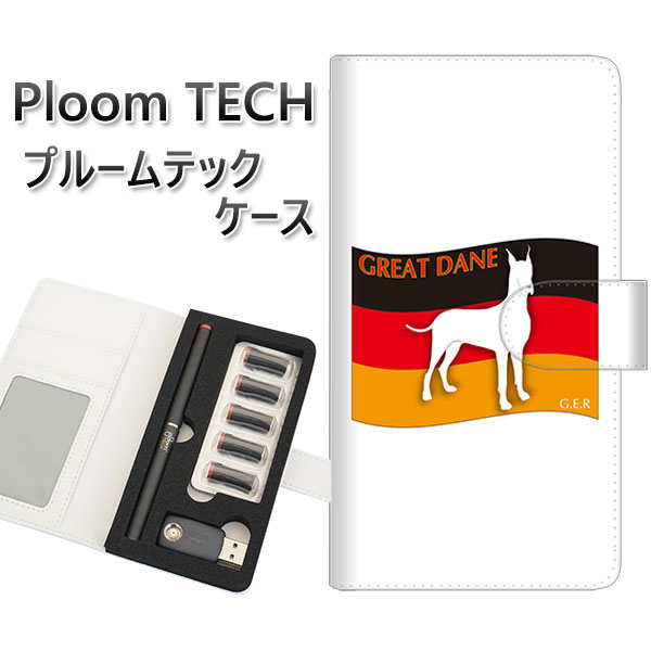 プルームテック ケース 手帳型 ploomtech ケース 【ZA828 グレートデーン】プルームテックケース レザー ギフト タバコ 電子タバコ カバー タバ...