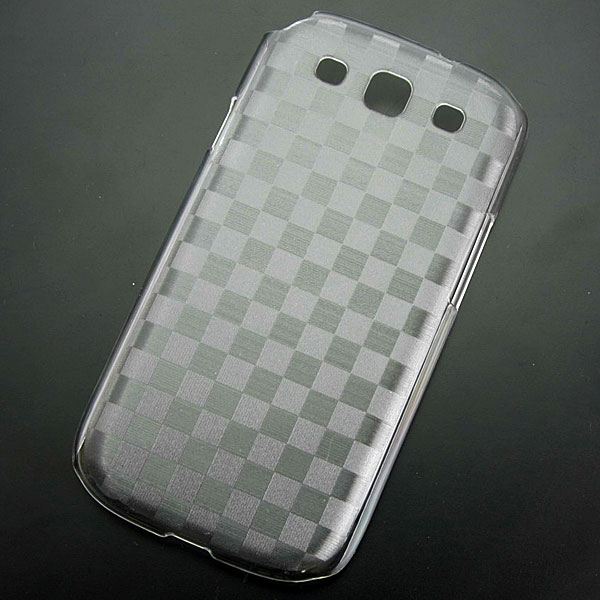 GALAXY S3 α SC-03E/GALAXY S3 SC-06D共用ケース　凸凹 スマホケース（カバー）【1338 市松模様(S)（クリア）】デコ電☆カスタムジャケット(GALAXY S3α/GALAXY S3/ギャラクシーS3α/ギャラクシーS3)【ケース／スマホケース】