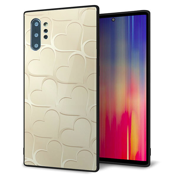 乐天商城 - docomo Galaxy Note10+ SC-01M ケース カバー スマホケース 背面 ガラス TPU ガラプリ 【かくれハート】 MMLM