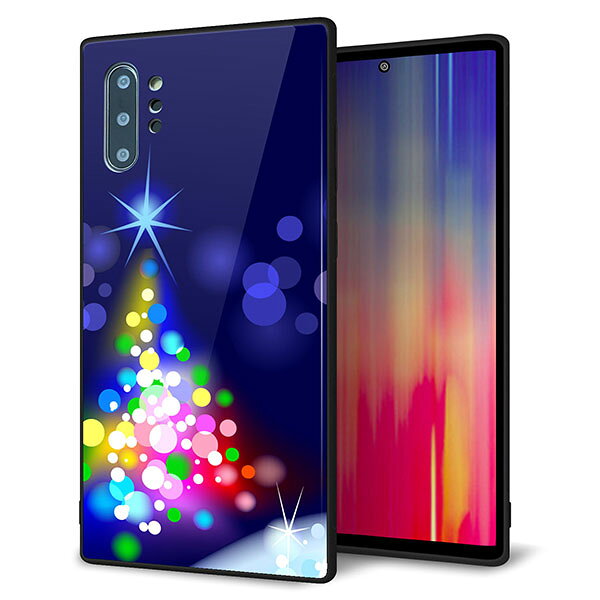 Rakuten - docomo Galaxy Note10+ SC-01M ケース カバー スマホケース 背面 ガラス TPU ガラプリ 【白銀のクリスマスツリー】 MMLM