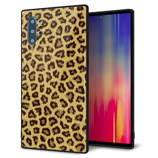 乐天商城 - docomo Galaxy Note10+ SC-01M ケース カバー スマホケース 背面 ガラス TPU ガラプリ 【ヒョウ柄ベーシックSゴールド】 MMLM