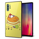 docomo Galaxy Note10+ SC-01M ケース カバー スマホケース 背面 ガラス TPU ガラプリ 【パンケーキ】 MMLM(2)