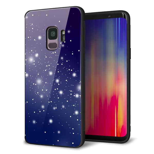 Rakuten - Galaxy S9 SC-02K ケース カバー 背面 ガラス TPU デザイン ガラプリ 【天空の川】 印刷 光沢 MMLM