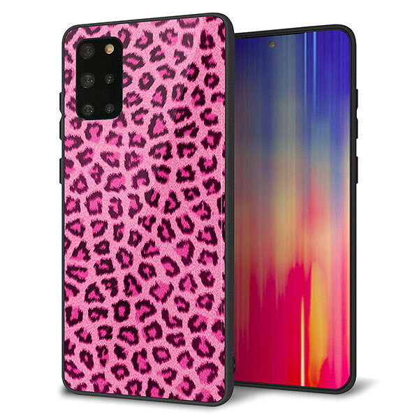 乐天商城 - docomo Galaxy S20+ SC-52A ケース カバー スマホケース 背面 ガラス TPU ガラプリ 【ヒョウ柄ベーシックSピンク】 MMLM
