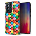 docomo Galaxy S21 Ultra 5G SC-52B ケース カバー 背面 ガラス TPU デザイン ガラプリ 【448 マーブルチョコ】 印刷 光沢 MMLM