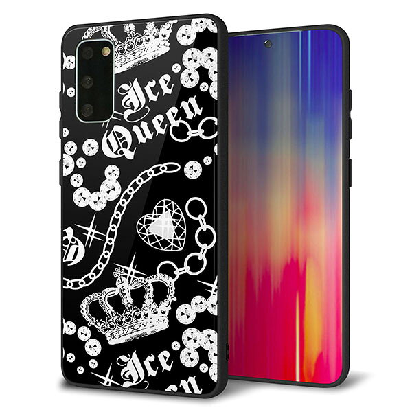 Rakuten - au Galaxy S20 5G SCG01 ケース カバー スマホケース 背面 ガラス TPU ガラプリ 【ゴージャスクラウン】 MMLM