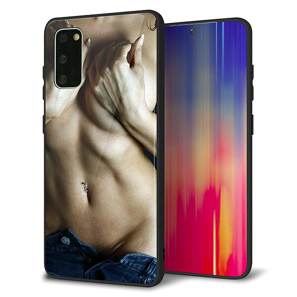 Rakuten - au Galaxy S20 5G SCG01 ケース カバー スマホケース 背面 ガラス TPU ガラプリ 【ボディライン】 MMLM