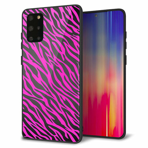 Rakuten - au Galaxy S20+ SCG02 ケース カバー スマホケース 背面 ガラス TPU ガラプリ 【デザインゼブラPU】 MMLM