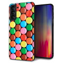 au Galaxy S21 PLUS 5G SCG10 ケース カバー 背面 ガラス TPU デザイン ガラプリ 【448 マーブルチョコ】 印刷 光沢 MMLM