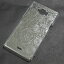 docomo AQUOS ZETA SH-01G ケース 凸凹 スマホケース(カバー)【323 小鳥と花(クリア)】デコ電☆カスタムジャケット(ドコモ/アクオス ゼータ/SH01G)