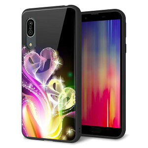 docomo AQUOS sense3 SH-02M ケース カバー スマホケース 背面 ガラス TPU ガラプリ 【386 光の軌跡】 MLM