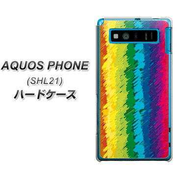 AQUOS PHONE SERIE SHL21 ハードケース / カバー【1327 ストライプ柄ノイズ 素材クリア】 UV印刷 （アクオスフォンSERIE/SHL21用）★高解像度版【スマホケース・スマートフォンケース専門店】