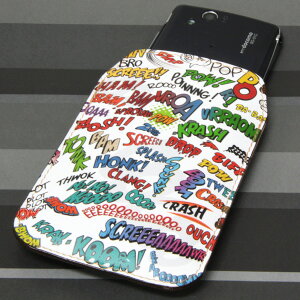 本革(レザー)スマートフォンケース デザイナーVer.【271アメリカンキャッチコピー】 【Lサイズ】AQUOS PHONE EX/シンプルスマホ/docomo with series/G'zOne/GALAPAGOS/HTC EVO WiMAX/REGZA Phone/LYNX3Dなど汎用タイプ MMLM