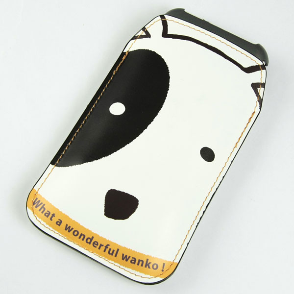 本革（レザー）スマートフォンケース デザイナーVer.【IA800 わんこ】 【Lロング】Xperi ...