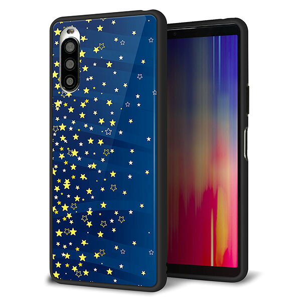 乐天商城 - docomo Xperia 10 II SO-41A ケース カバー スマホケース 背面 ガラス TPU ガラプリ 【満天の星空】 MMLM